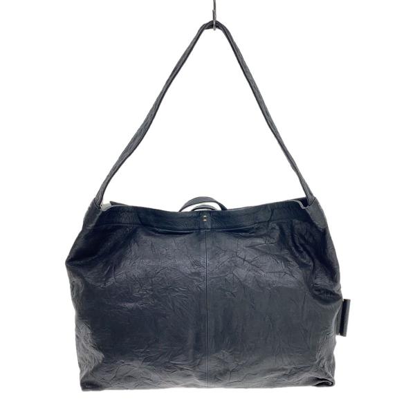 GENTEN◆ルッソ 大/ショルダーバッグ/レザー/BLK