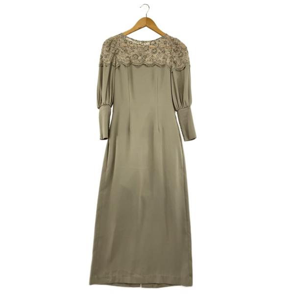 AMERI◆LACE DECOLLETE DRESS/S/ポリエステル/GRY/0232052131...