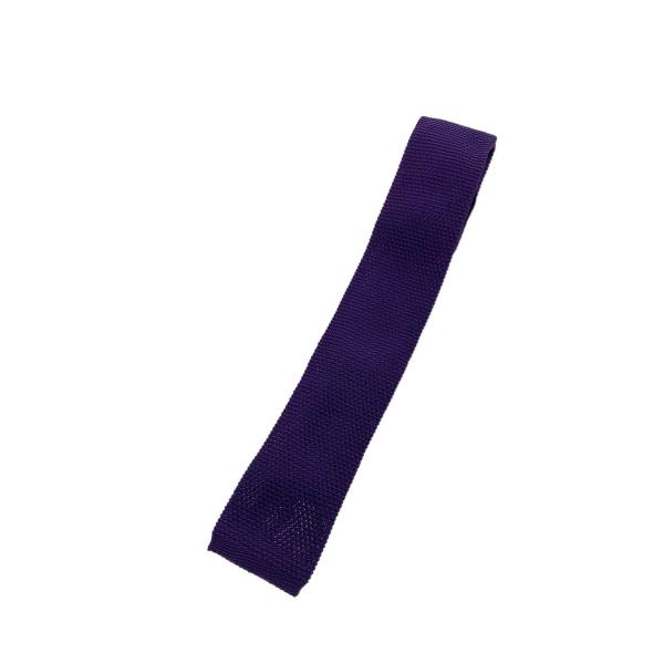 BROOKS BROTHERS◆ニットタイ/ネクタイ/イタリア製/シルク/パープル/無地/メンズ/ア...