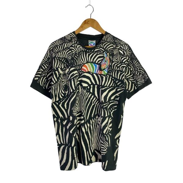 LIQUID BLUE◆Tシャツ/L/コットン/BLK/アニマル