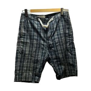 STUSSY◆ショートパンツ/25/コットン/BLK/チェック