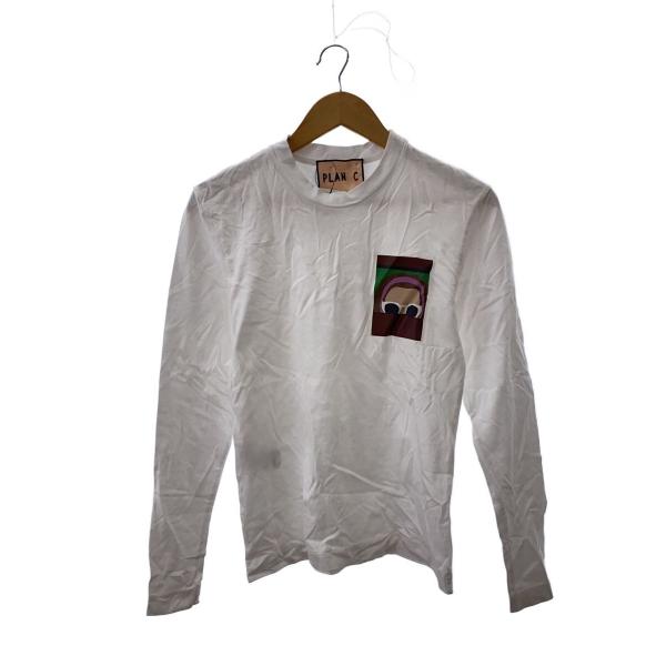 PLAN C◆長袖カットソー/--/コットン/WHT/プリント/thcja02sf2tj002