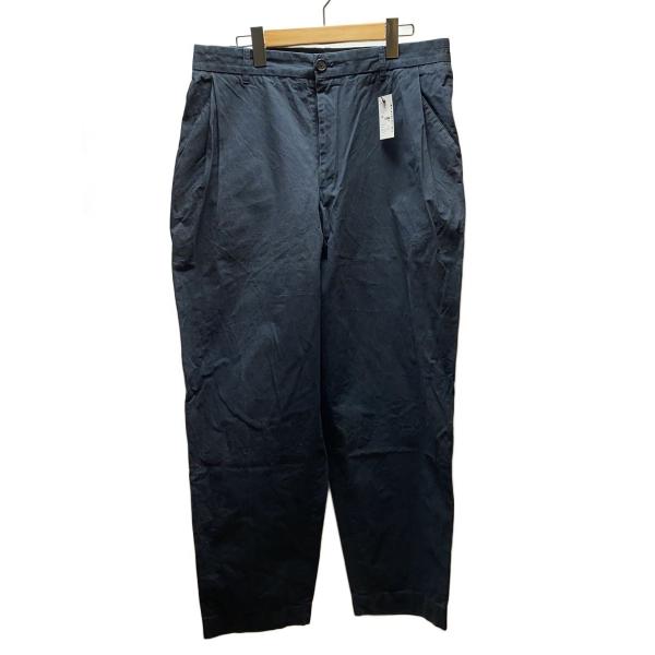 LOOPE/OUTSIDE PLEATED TROUSERボトム/--/コットン/NVY/無地/00...