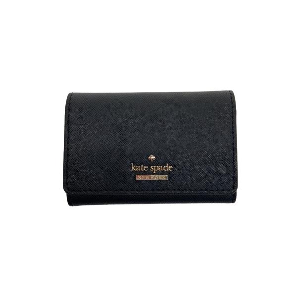 kate spade new york◆キーケース/フェイクレザー/BLK/無地/レディース