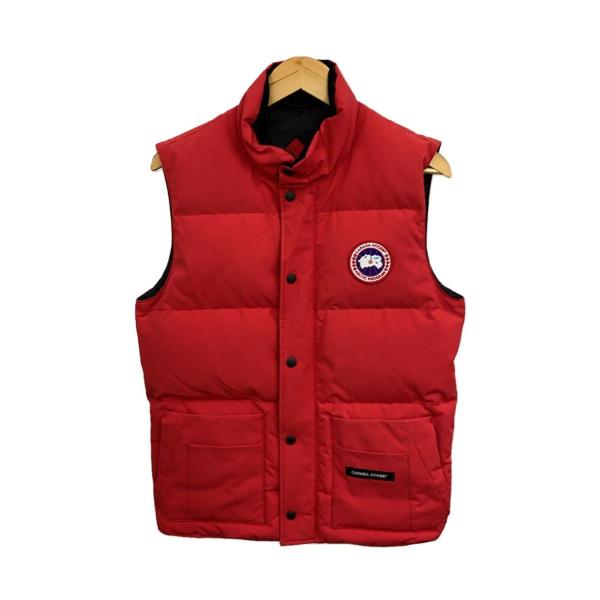 CANADA GOOSE◆FREESTYLE CREW VEST/XS/ポリエステル/RED/無地/...