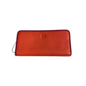 LOEWE◆MADE IN SPAIN/ラウンド/長財布/レザー/RED/レディース/081112