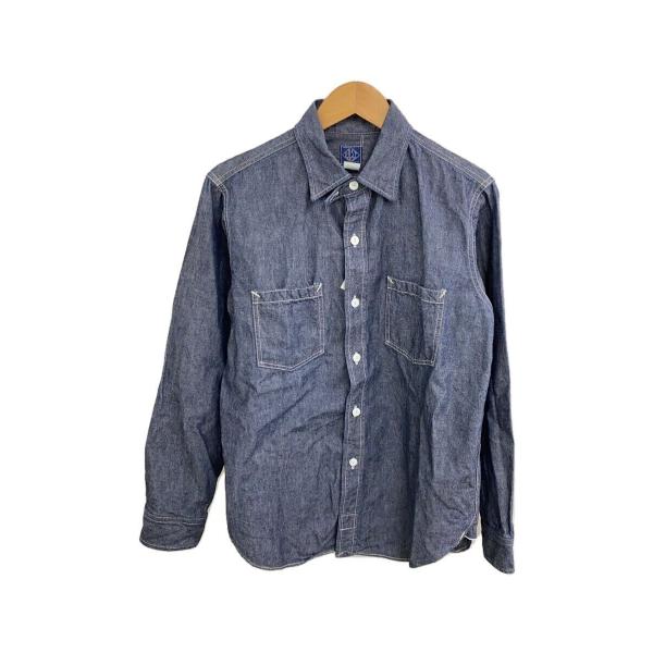 POST OVERALLS◆長袖シャツ/M/コットン/IDG/無地/2216-hc