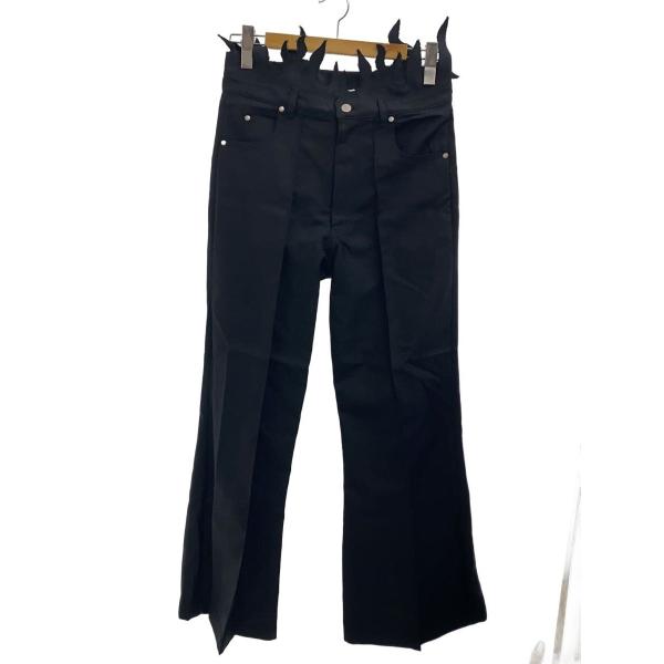 TENDER PERSON◆ボトム/3/ウール/BLK/LL-PT-4222/WAIST FLAME...