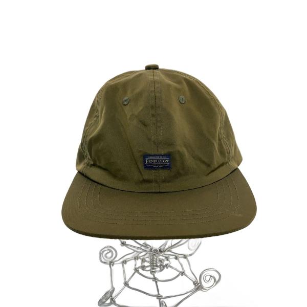 PENDLETON◆キャップ/--/ポリエステル/GRN/無地/メンズ