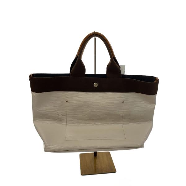 TOPKAPI◆トートバッグ/レザー/WHT/無地