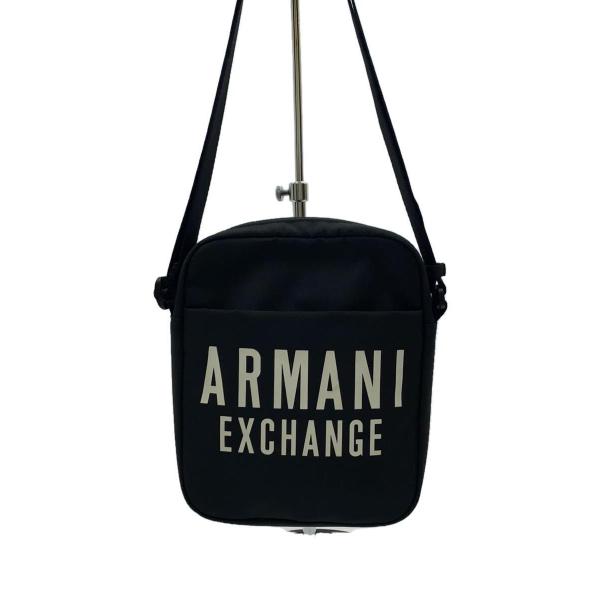 ARMANI EXCHANGE◆ロゴ/ショルダーバッグ/ナイロン/BLK/プリント