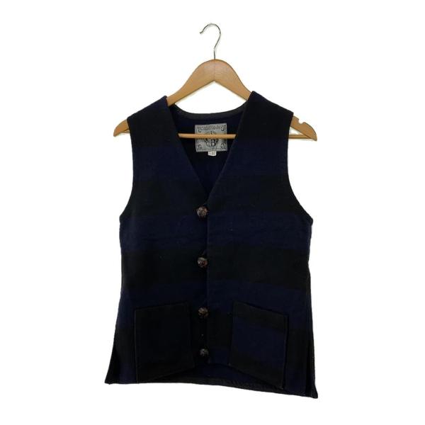 JELADO◆Riding BORDER VEST/ニットベスト(厚手)/M/コットン/NVY/CB...