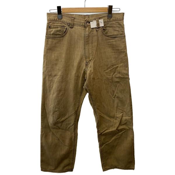 balance wear design◆ストレートパンツ/L/コットン/キャメル/無地