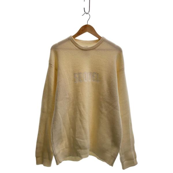 SEQUEL◆LOW GAUGE CREW NECK KNIT/ニット・セーター(厚手)/L/ウール...