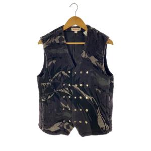 MASU◆JACQUARD NATIVE FLEECE SNAP VEST/46/ポリエステル/GRY/MVFW-VT0322