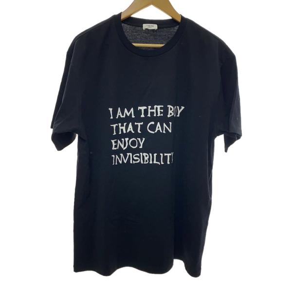 CELINE◆I AM THE BOY/Tシャツ/M/コットン/BLK/2X44F671Q//