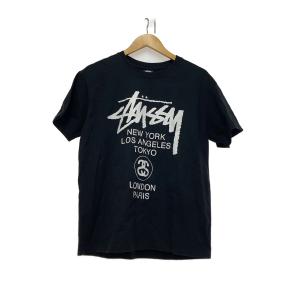 STUSSY◆Tシャツ/M/コットン/BLK