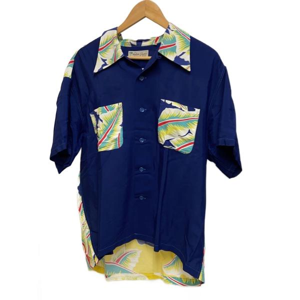 SUN SURF◆アロハシャツ/XL/レーヨン/NVY/総柄/SS39064