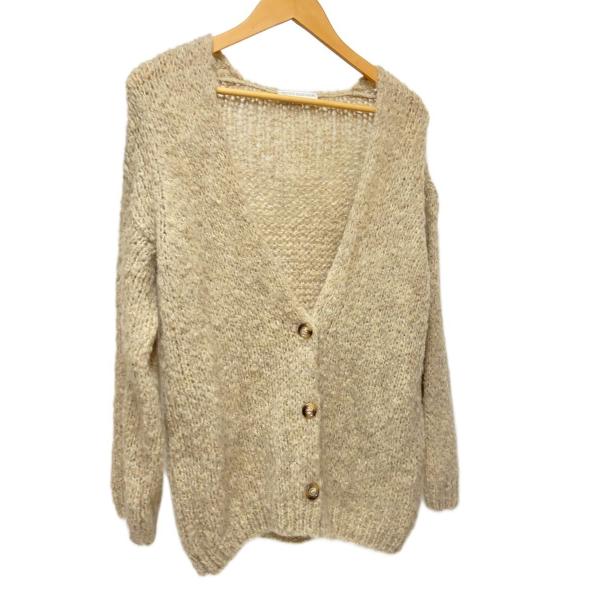 TRICOTS JEAN MARC◆カーディガン(薄手)/--/アクリル/BEG/無地/COSYR-...