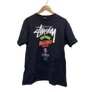 STUSSY◆Tシャツ/XL/コットン/BLK/プリント