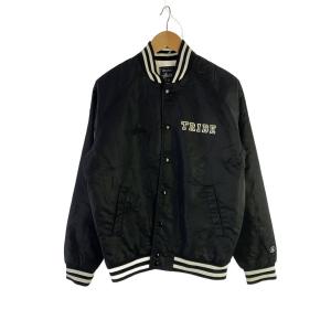 STUSSY◆スタジャン/M/ナイロン/BLK