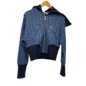 MASU◆SAILOR HOOD MONOGRAM BLOUSON/カーディガン(厚手)/44/コットン/NVY/総柄//