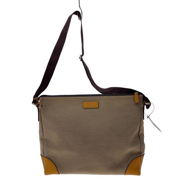 GUCCI◆ショルダーバッグ/キャンバス/BEG/257301