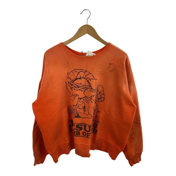SAINT MICHAEL◆CRW SWEAT/JS &amp; LMB スウェット/XL/コットン/ORN...
