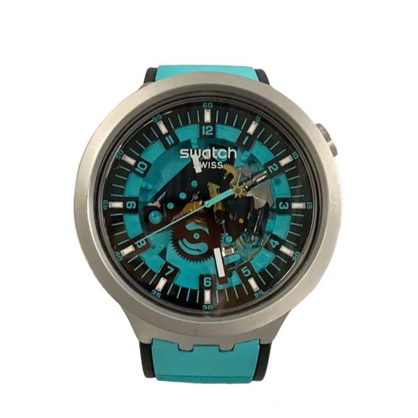SWATCH◆クォーツ腕時計/アナログ/BLU/BLU/SB07S111