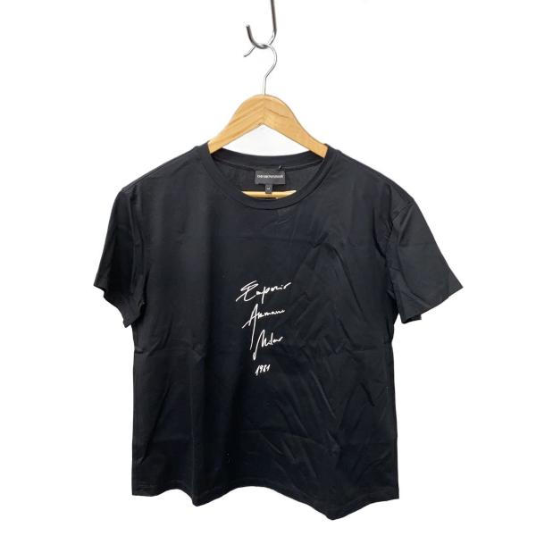 EMPORIO ARMANI◆Tシャツ/44/コットン/BLK/3K2T7B 2JU95Z//