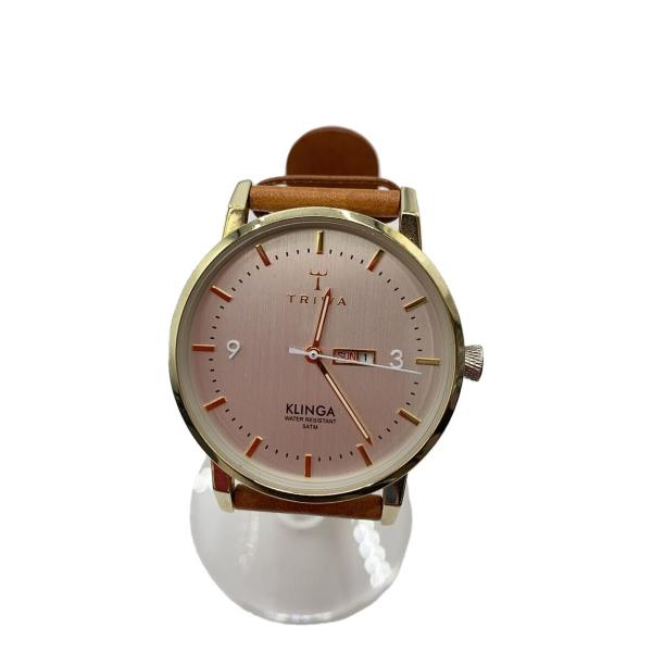 TRIWA◆クォーツ腕時計/アナログ/レザー/BRW/KLST110