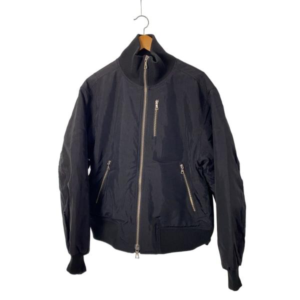 NO MAINTENANCE◆HIGH COLLAR RAW EDGE MILLITARY BOMB...