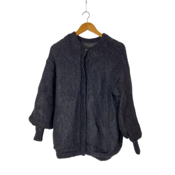 AMERI◆カーディガン(厚手)/FREE/ナイロン/BLK/01220131030