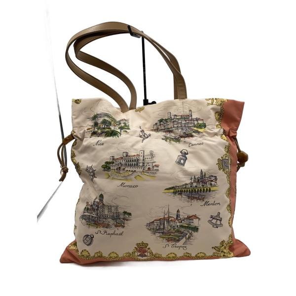 TREASURE TOPKAPI◆トートバッグ/--/PNK/マイルドサテン/スカーフ柄/総柄