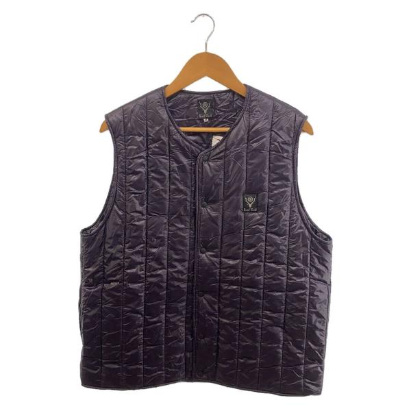 South2 West8(S2W8)◆ベスト/M/ナイロン/パープル/Quilted Crew Ne...