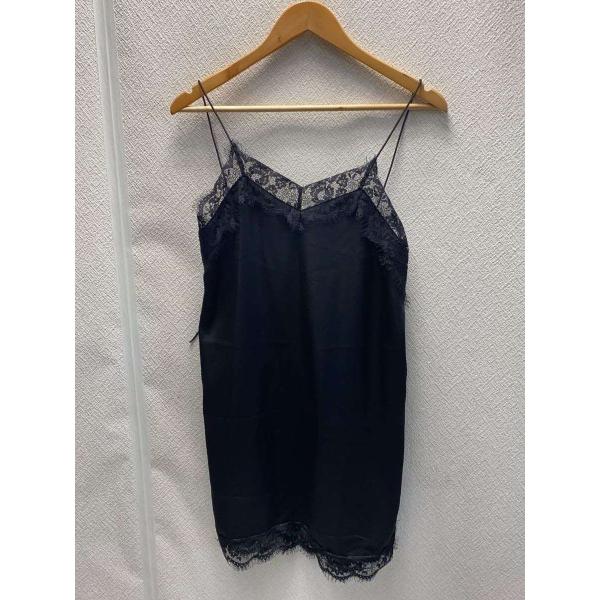 AMERI◆キャミワンピース/FREE/ポリエステル/BLK/無地/02410380770//