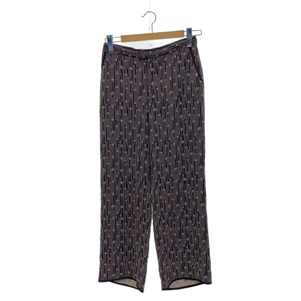 AMERI◆ストレートパンツ/M/レーヨン/BLK/総柄/02310820770