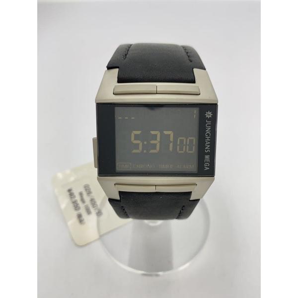 JUNGHANS◆クォーツ腕時計/デジタル/BLK/BLK/MEGA1000
