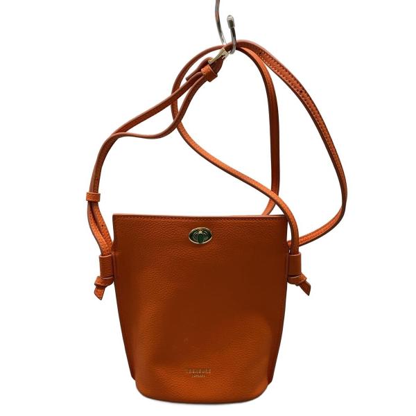 TREASURE TOPKAPI◆ショルダーバッグ/レザー/ORN/シュリンクレザー ミニバケツ型