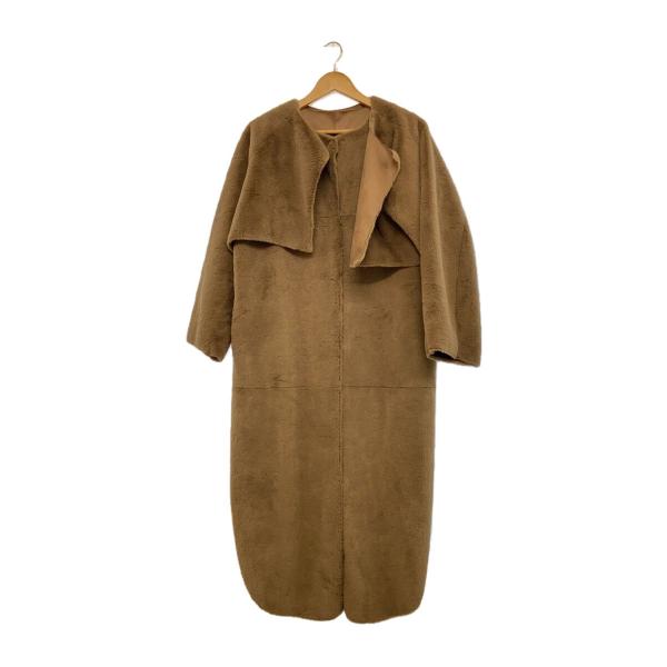AMERI◆コート/M/ポリエステル/ブラウン/無地/01220730970