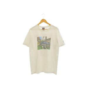 STUSSY◆NINJA CUTS/Tシャツ/M/コットン/WHT//PHOTO