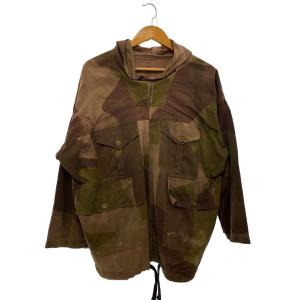 BRITISH MILITARY◆Vintage/40s/イギリス軍/ブラッシュカモ/スモック/SIZE:No4/カーキ/カモフラ/リペア有/? NULL ?//