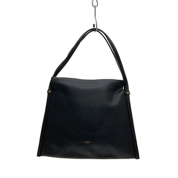 TOPKAPI◆ショルダーバッグ/レザー/BLK/無地//