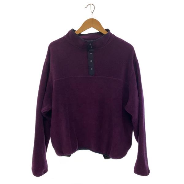 LANDS END◆Vintage/90s/USA製/スナップT/フリースジャケット/SIZE:L/...