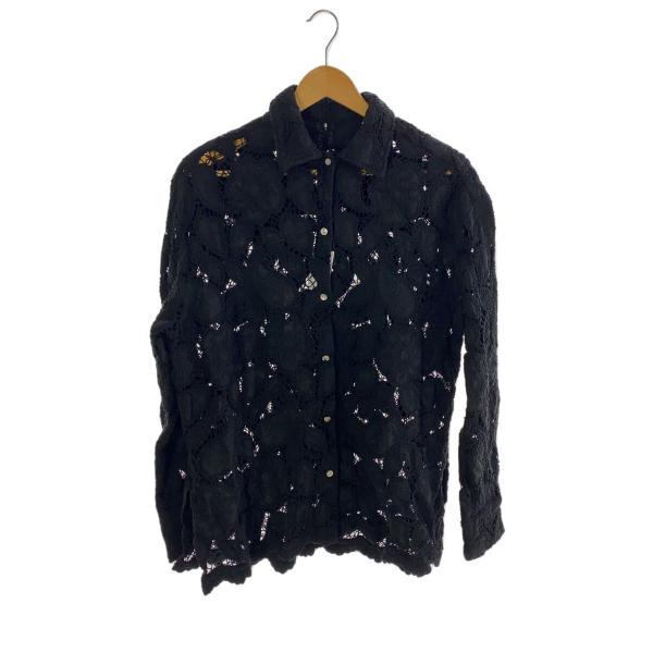 AMERI◆VINTAGE LIKE CODE LACE SHIRT/FREE/コットン/BLK/0...