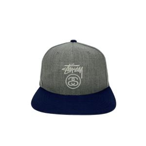 STUSSY◆キャップ/XL/アクリル/GRY/無地/メンズ//