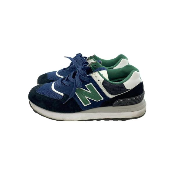 NEW BALANCE◆574/レガシー/ローカットスニーカー/27cm/NVY/ポリエステル