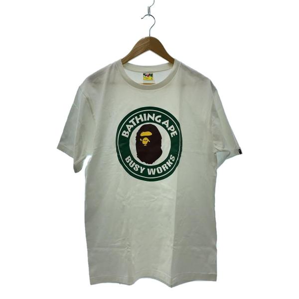 A BATHING APE◆ColorsBusyWorksTee/L/コットン/WHT/無地/001...