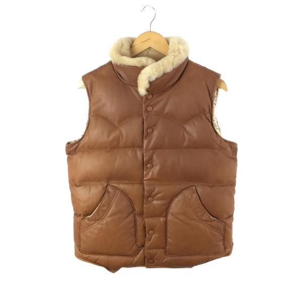 TMT◆ダウンベスト/M/山羊革/CML/無地/TJK-F11NU03