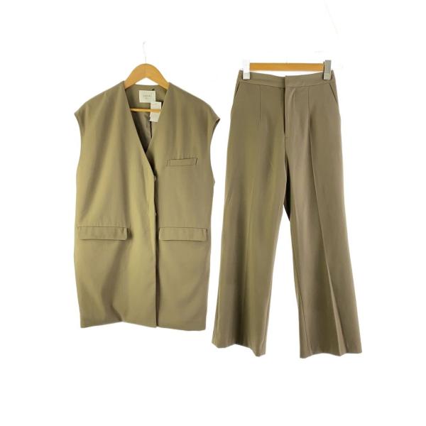 AMERI◆BOX VEST SET UP/セットアップ/S/ポリエステル/BEG/02010521...